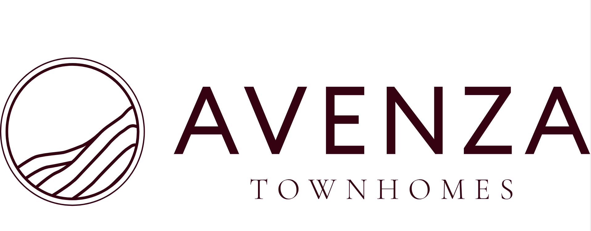 A logo for Azenza Townhomes features a stylized image of hills or a landscape.